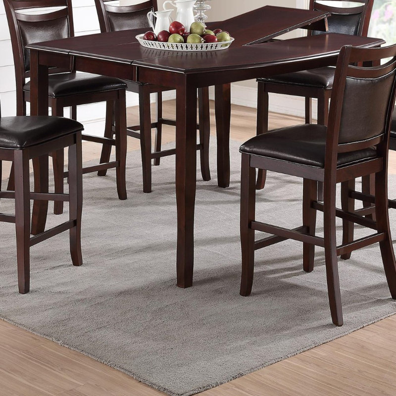 Charlton Home® Lomax Counter Height Butterfly Leaf Dining Table Wayfair